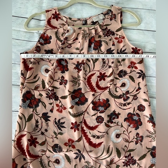 LOFT Petite Small Silk Tank Top Floral Pattern - Picture 6 of 7
